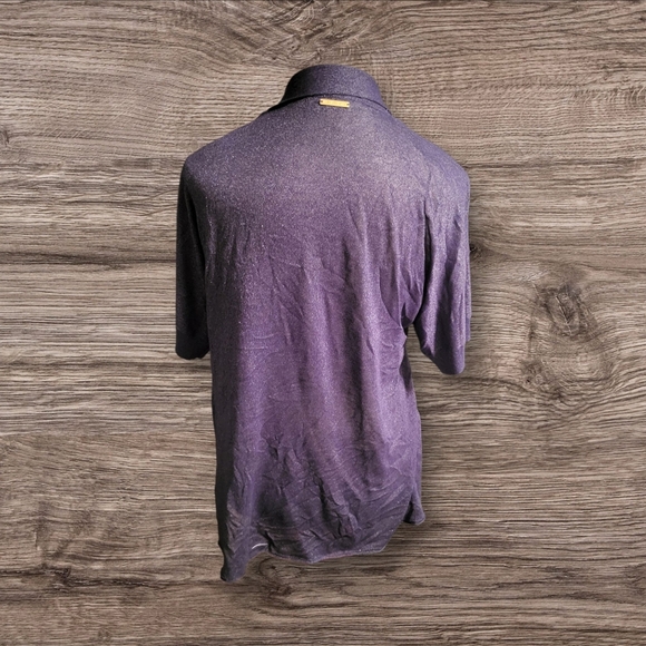 🩷 3/$15 Michael Kors Women's Open-Front Sheer Shimmer Black Sweater, Small, EUC - Picture 2 of 5